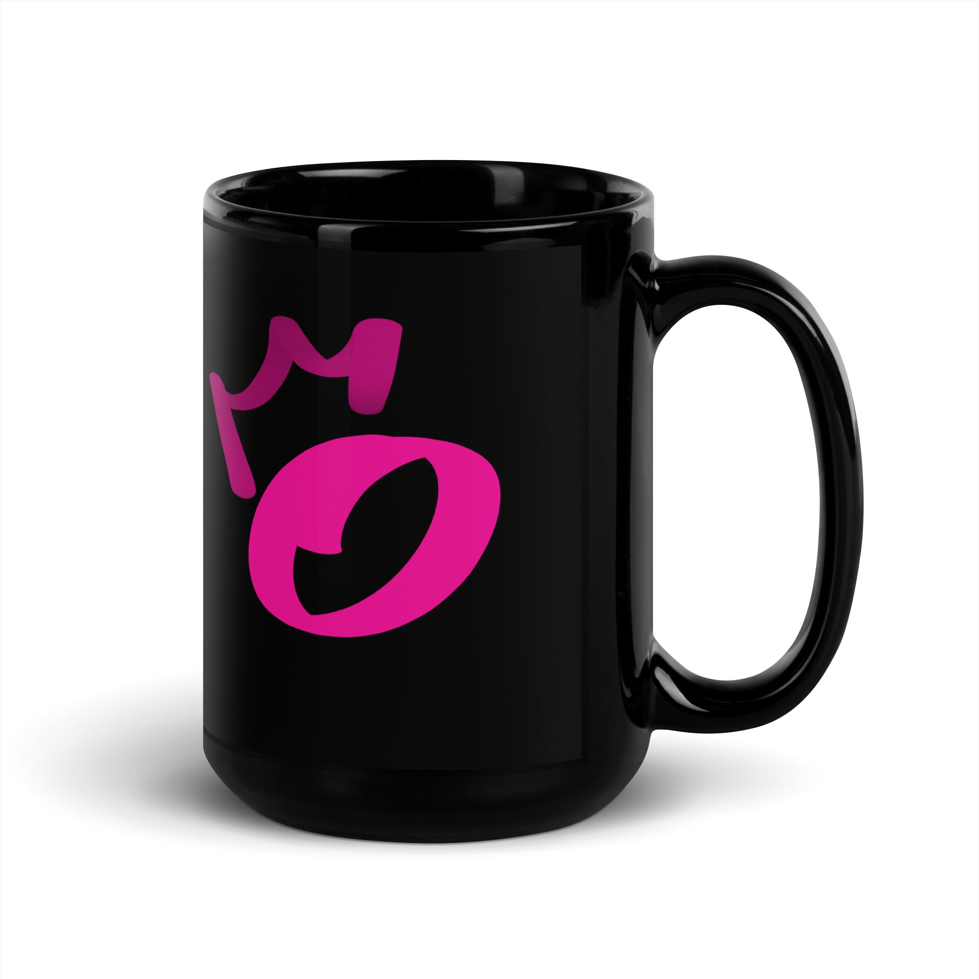 Black Glossy Mug - Letter O
