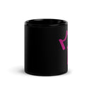 Black Glossy Mug - Letter F