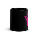 Black Glossy Mug - Letter H