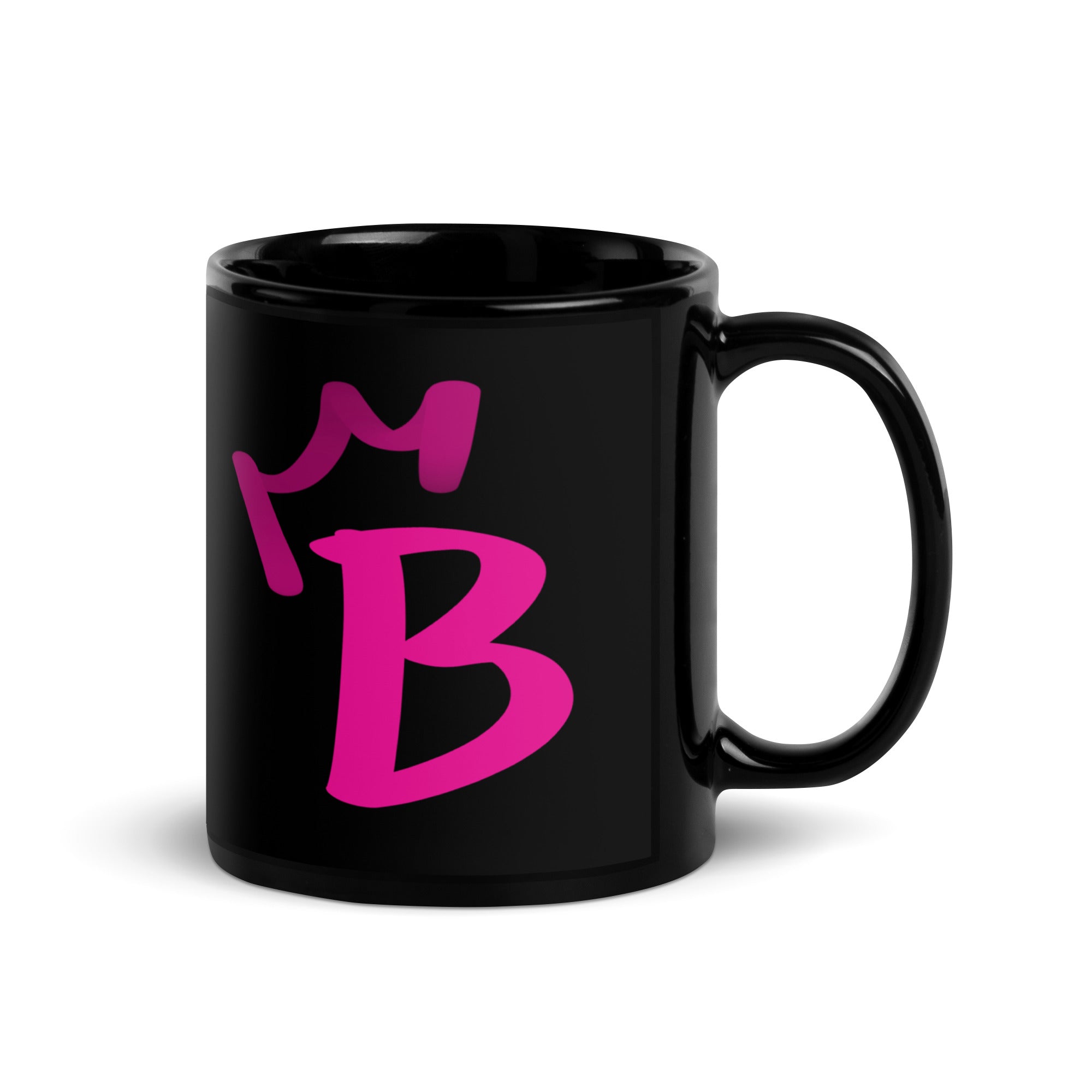 Black Glossy Mug - Letter B