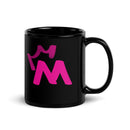 Black Glossy Mug - Letter M