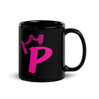 Black Glossy Mug - Letter P