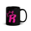 Black Glossy Mug - Letter R