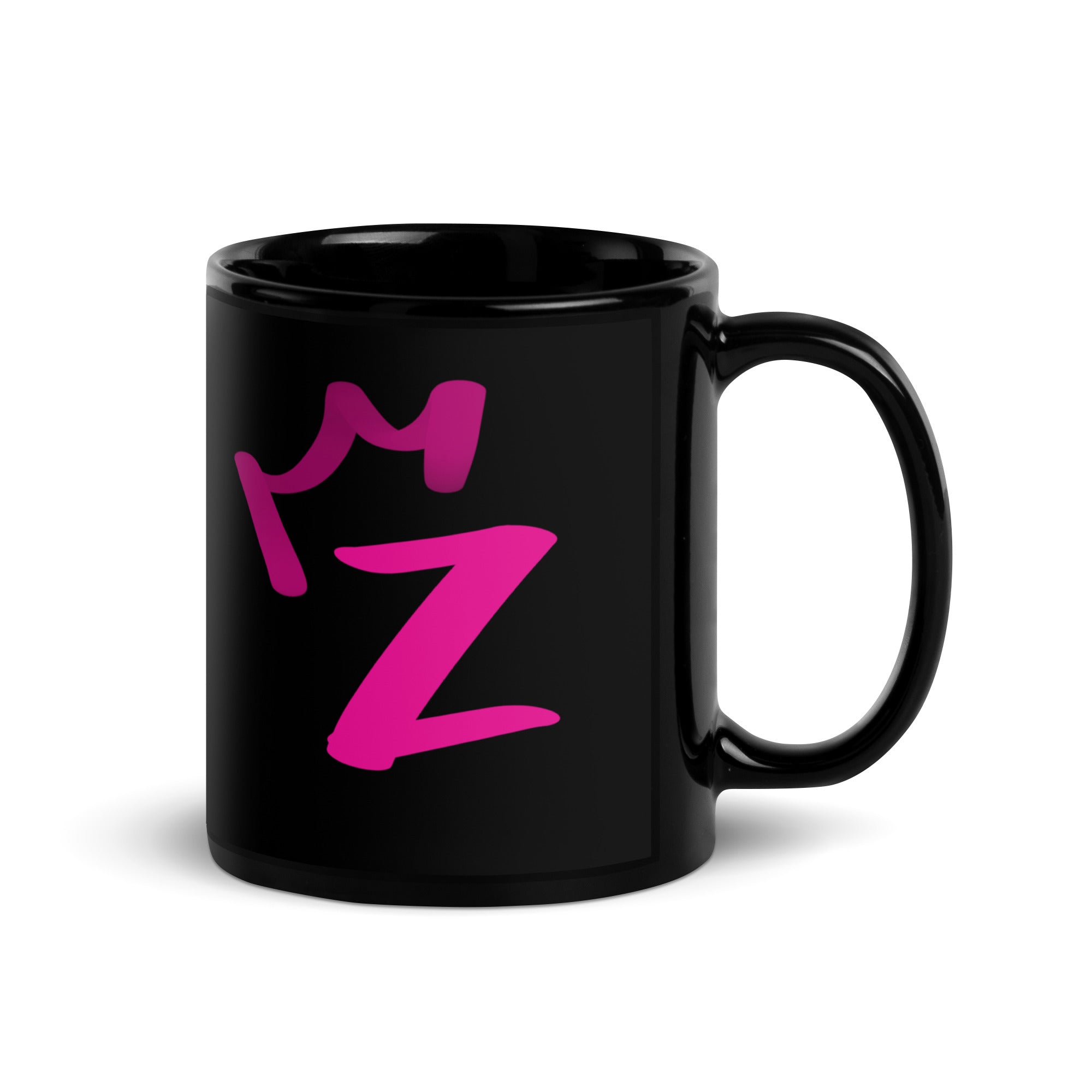 Black Glossy Mug - Letter Z