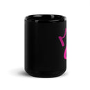 Black Glossy Mug - Letter C