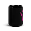 Black Glossy Mug - Letter E