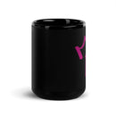 Black Glossy Mug - Letter F