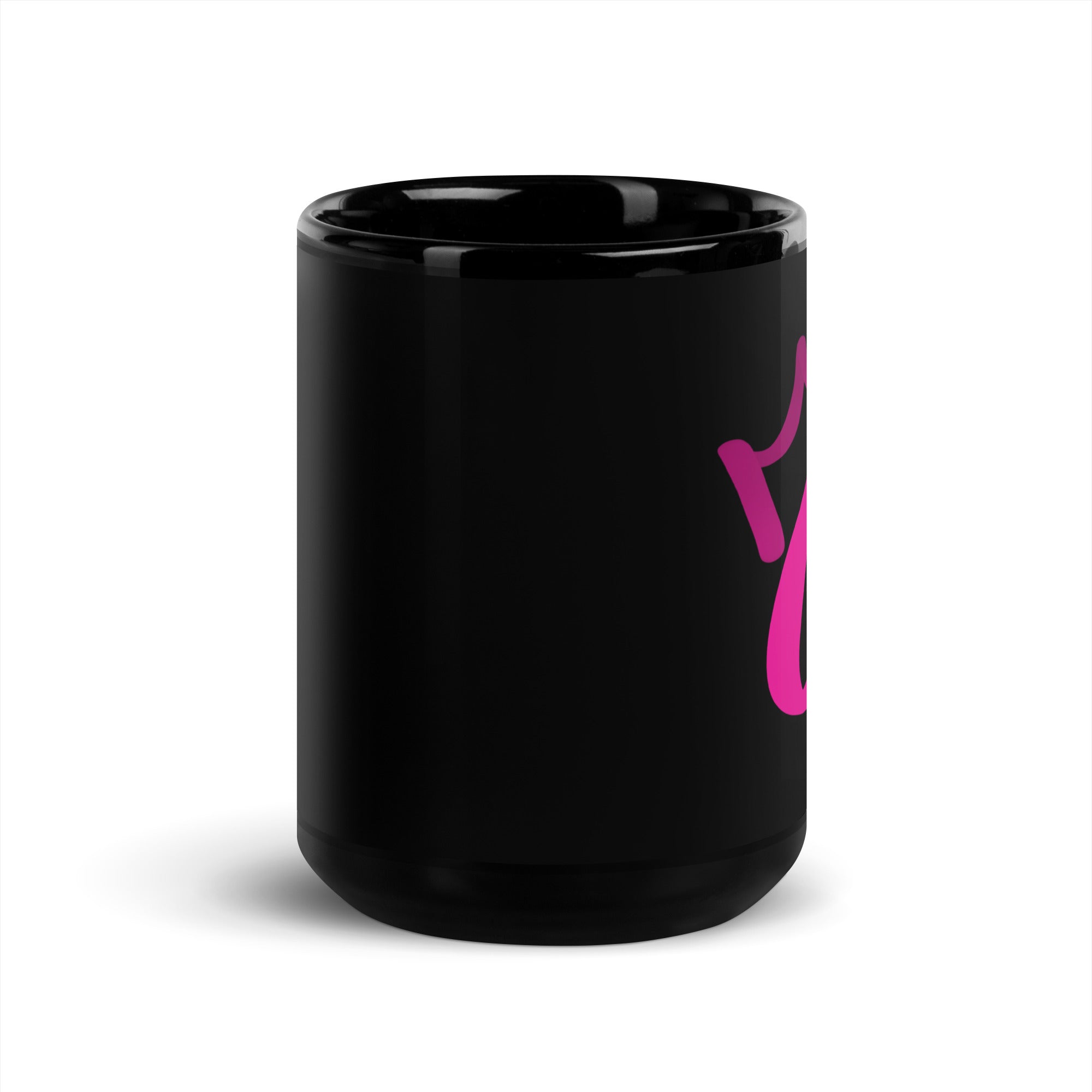 Black Glossy Mug - Letter G