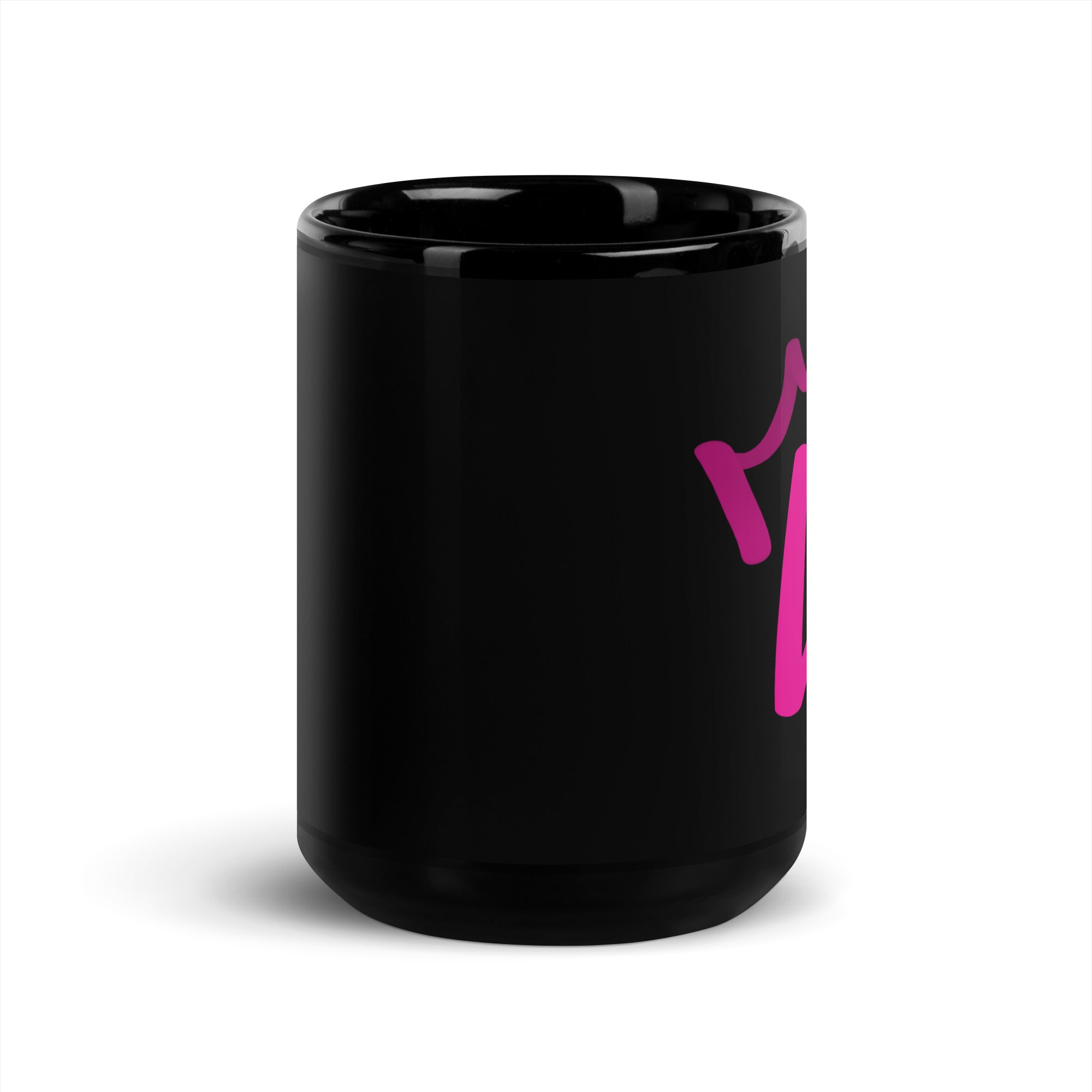 Black Glossy Mug - Letter L