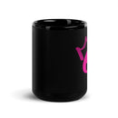 Black Glossy Mug - Letter O