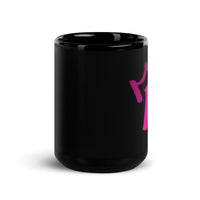 Black Glossy Mug - Letter R