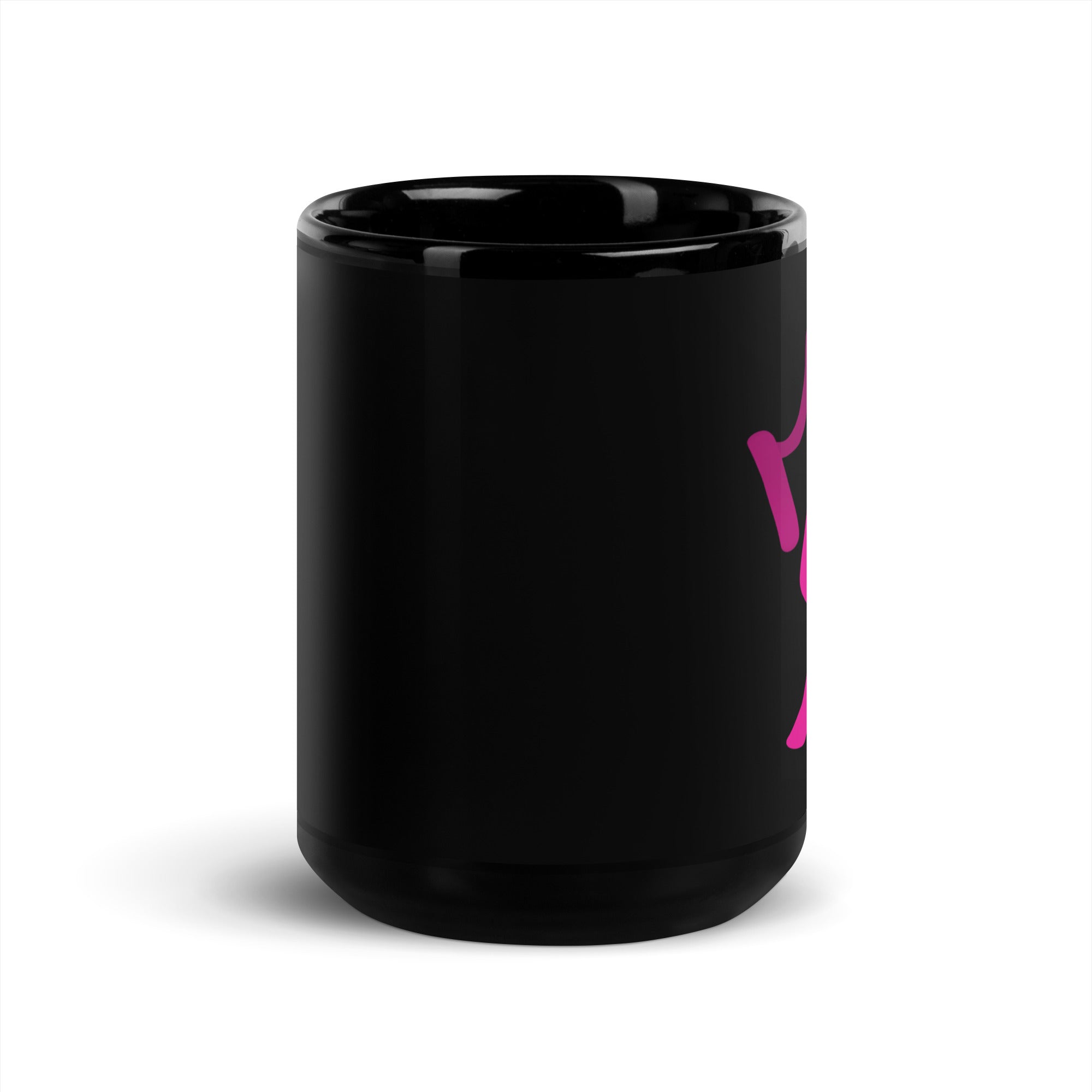 Black Glossy Mug - Letter S