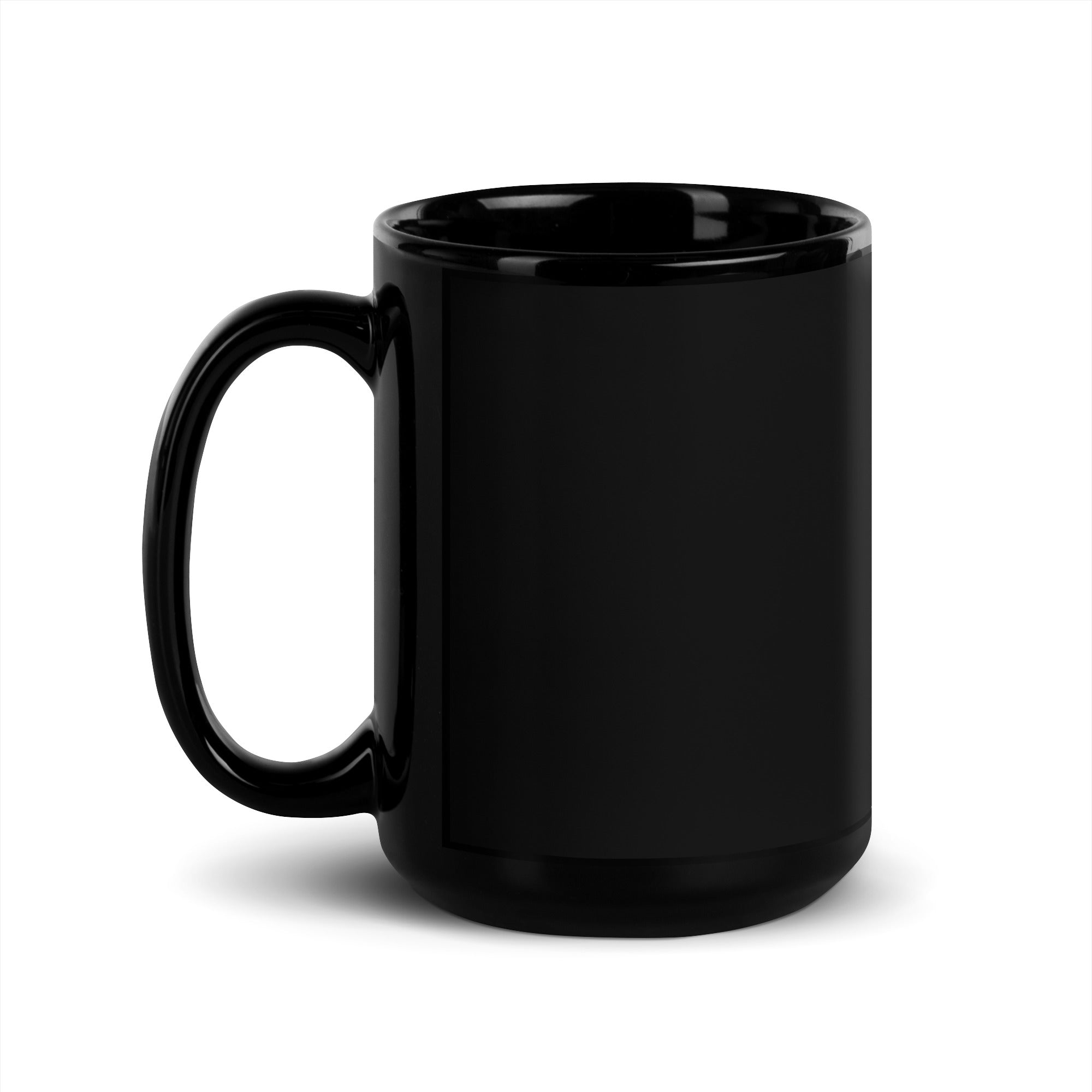 Black Glossy Mug - Letter A