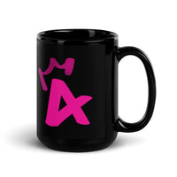 Black Glossy Mug - Letter A