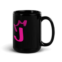 Black Glossy Mug - Letter J