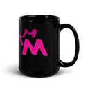 Black Glossy Mug - Letter M