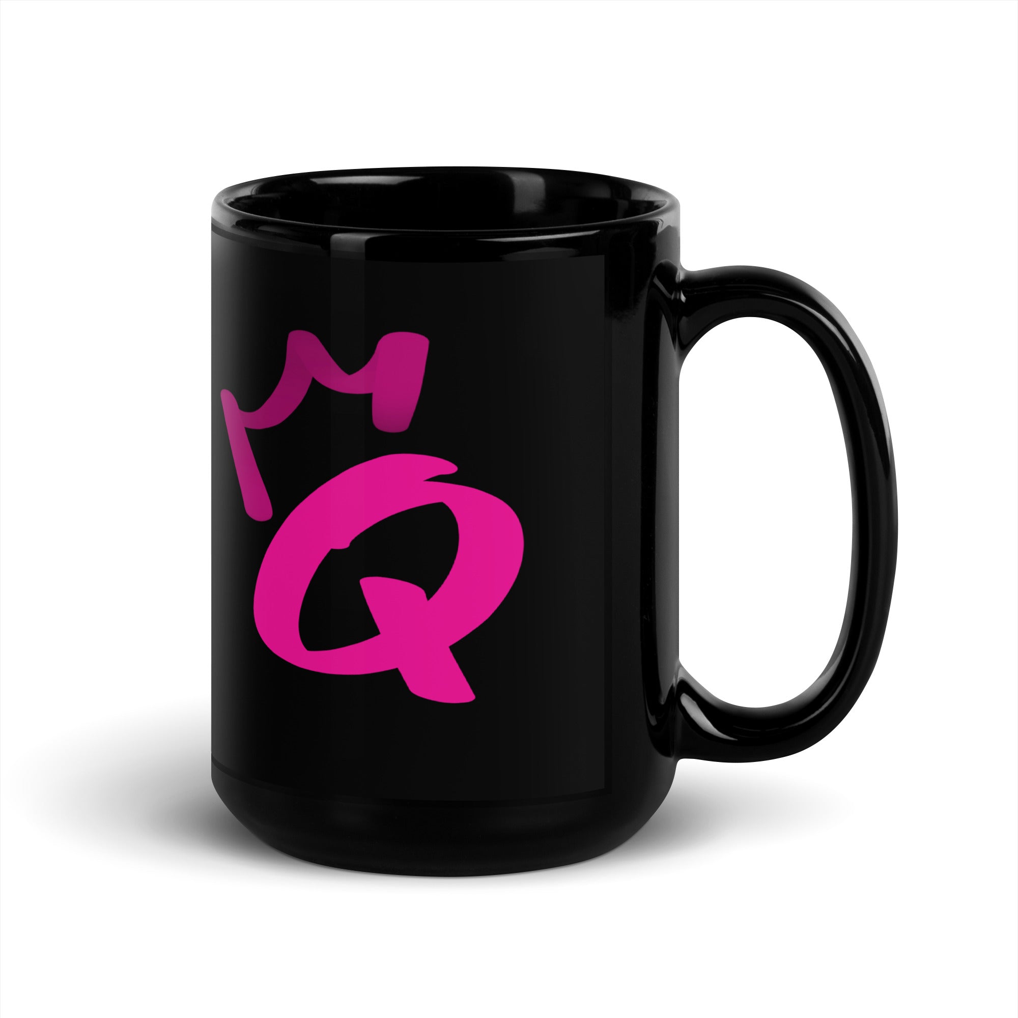 Black Glossy Mug - Letter Q