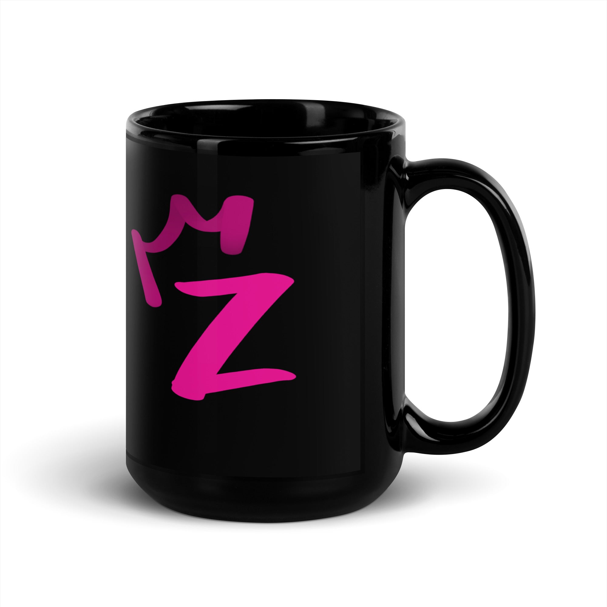 Black Glossy Mug - Letter Z