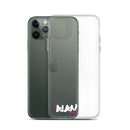 Clear iPhone Case White Text - Alan Blessed