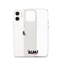 Clear iPhone Case Black Text - Alan Blessed