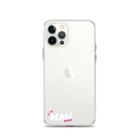 Clear iPhone Case White Text - Alan Blessed