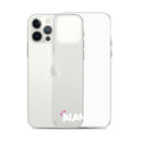 Clear iPhone Case White Text - Alan