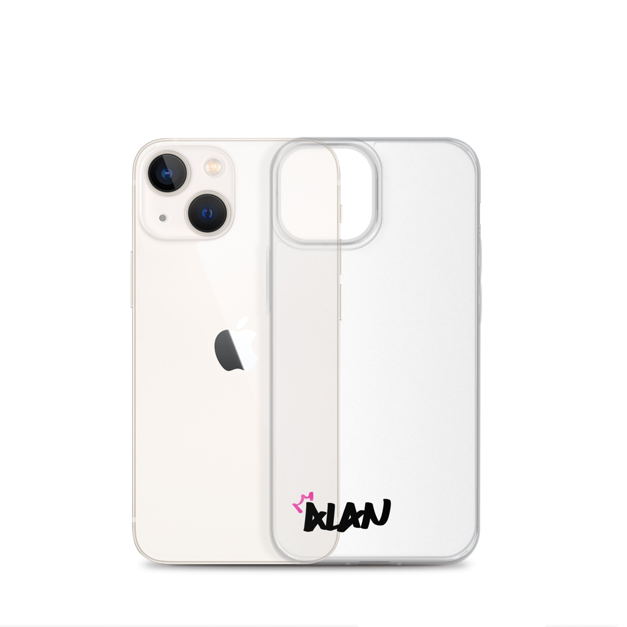 Clear iPhone Case Black Text - Alan