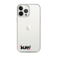 Clear iPhone Case Black Text - Alan Blessed