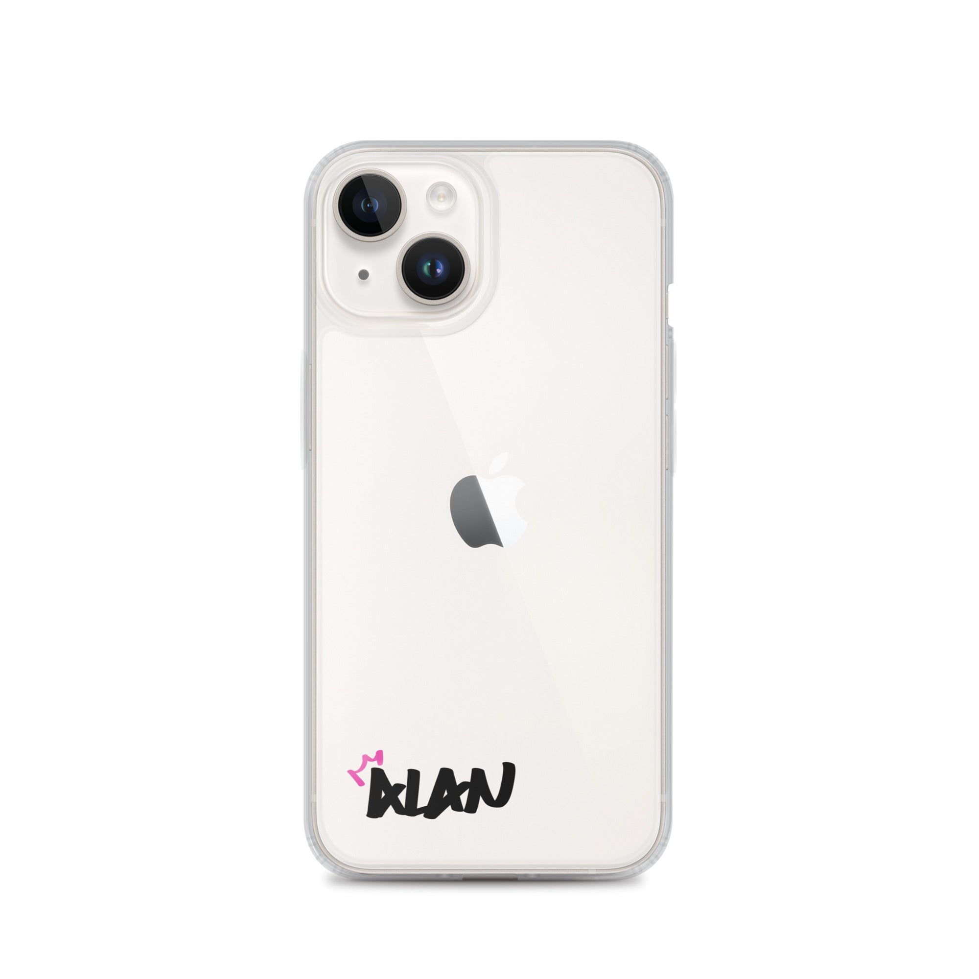 Clear iPhone Case Black Text - Alan