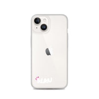 Clear iPhone Case White Text - Alan