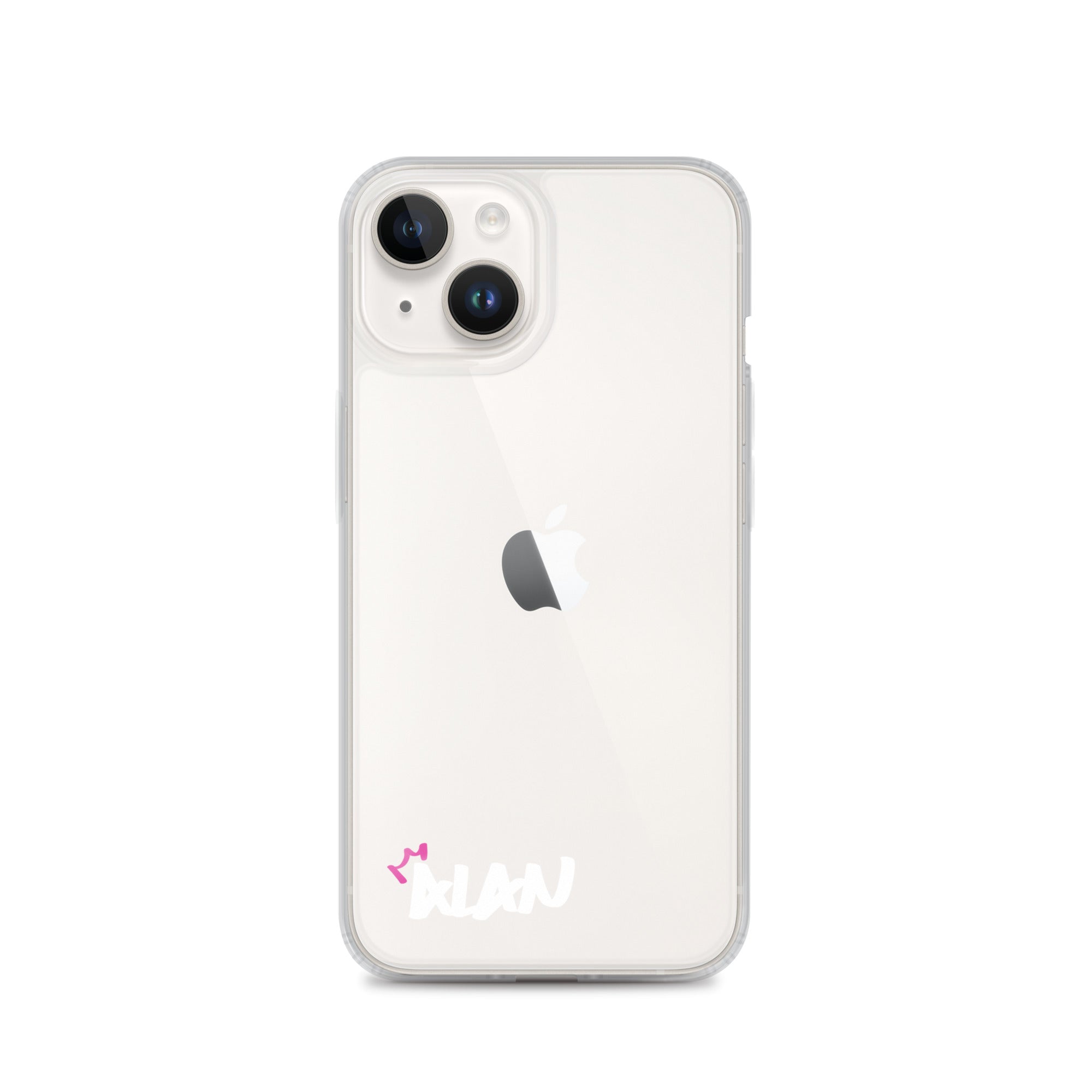 Clear iPhone Case White Text - Alan