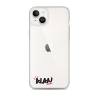 Clear iPhone Case Black Text - Alan Blessed