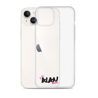 Clear iPhone Case Black Text - Alan Blessed