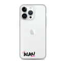 Clear iPhone Case Black Text - Alan Blessed