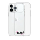 Clear iPhone Case Black Text - Alan Blessed