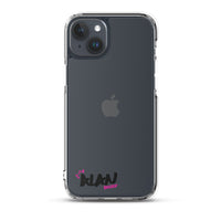 Clear iPhone Case Black Text - Alan Blessed