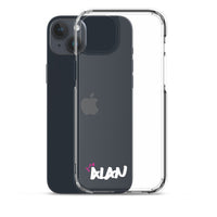 Clear iPhone Case White Text - Alan