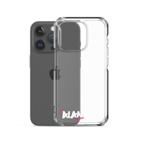 Clear iPhone Case White Text - Alan Blessed