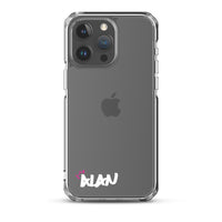 Clear iPhone Case White Text - Alan