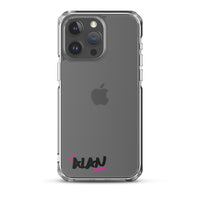 Clear iPhone Case Black Text - Alan Blessed