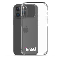 Clear iPhone Case White Text - Alan