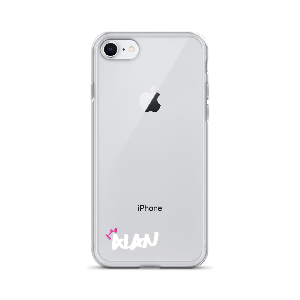 Clear iPhone Case White Text - Alan