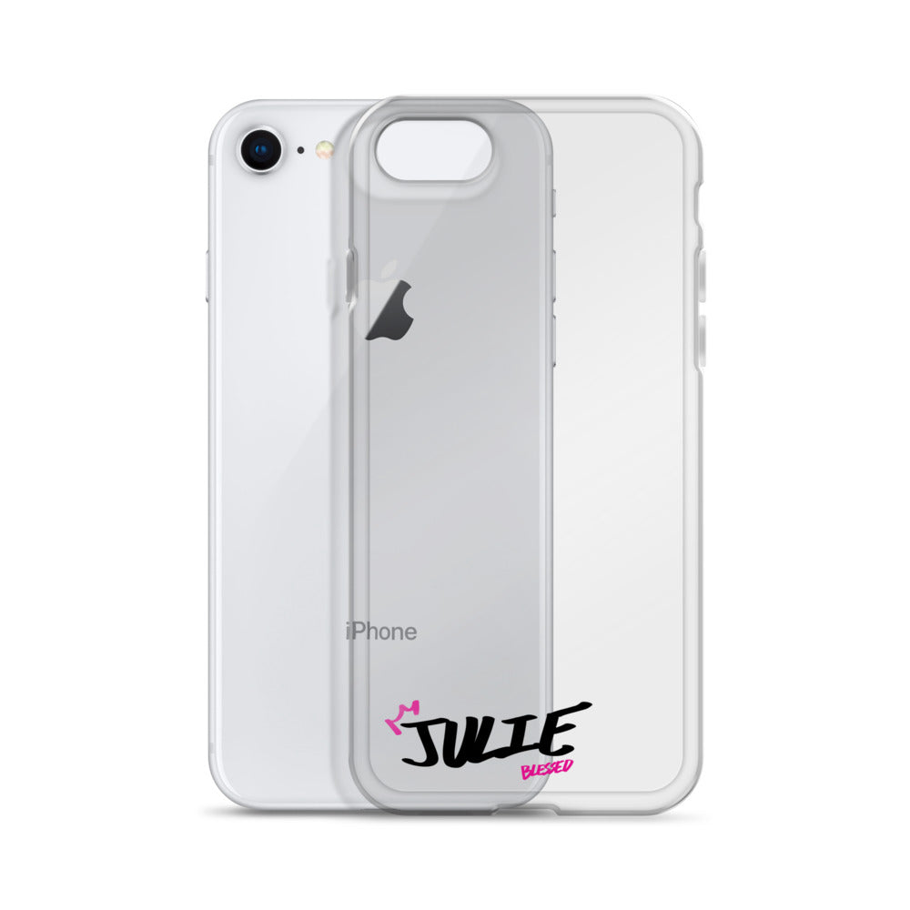 Clear iPhone Case - Julie Blessed