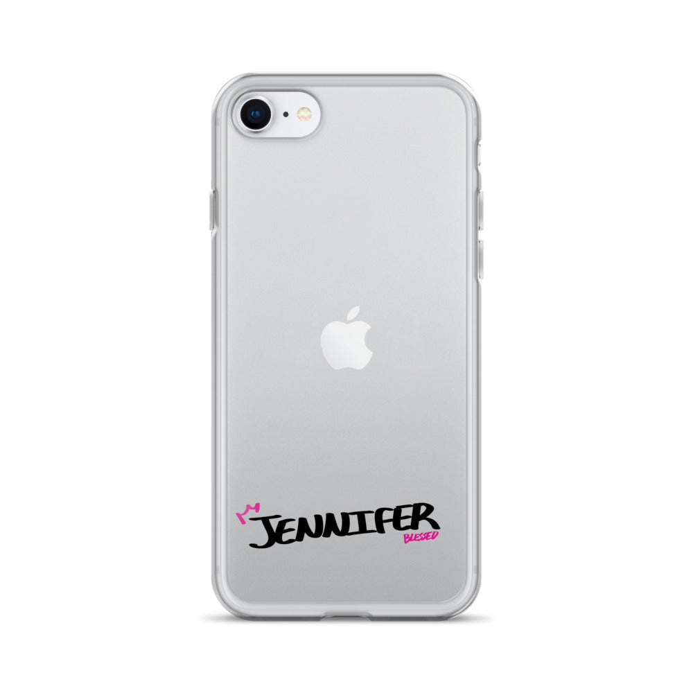 Clear iPhone Case - Jennifer Blessed