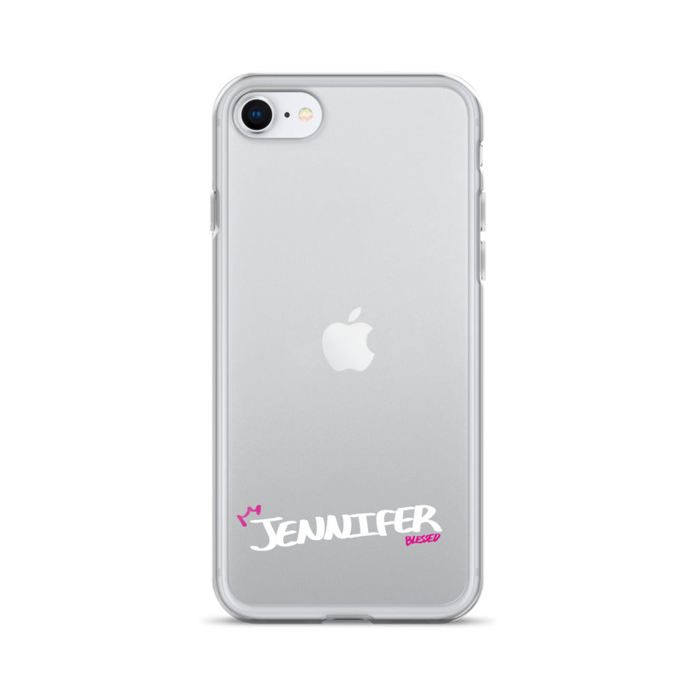 Clear iPhone Case - Jennifer Blessed