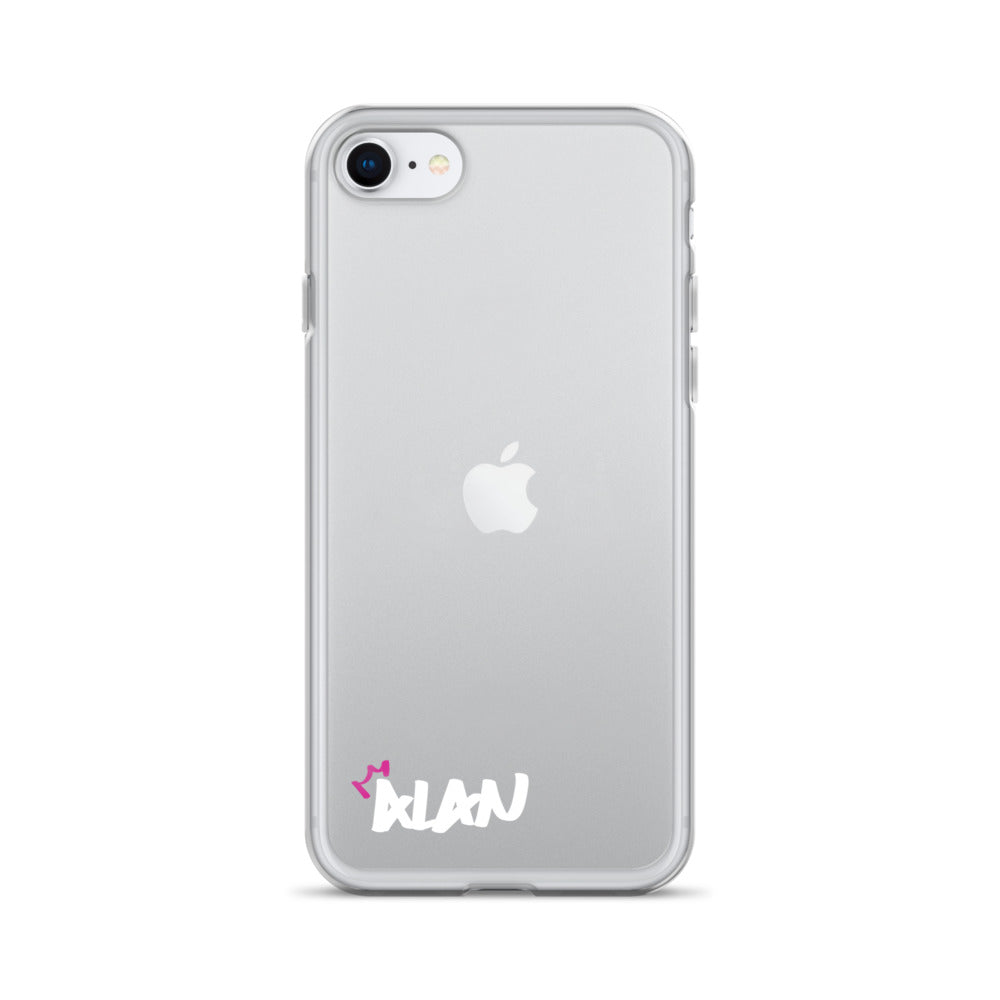 Clear iPhone Case White Text - Alan