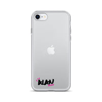 Clear iPhone Case Black Text - Alan Blessed