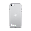 Clear iPhone Case White Text - Alan Blessed