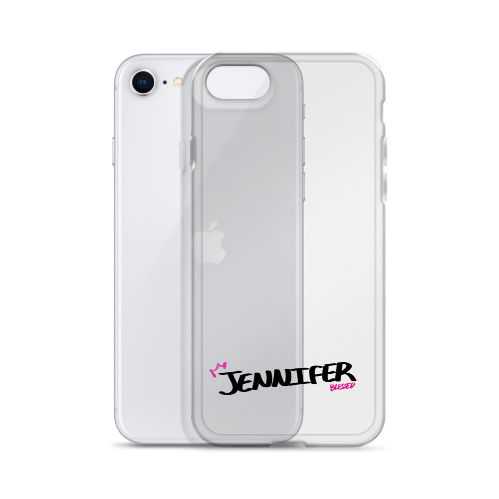 Clear iPhone Case - Jennifer Blessed