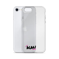 Clear iPhone Case Black Text - Alan Blessed